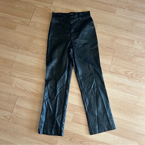Bardot High Rise Black Faux Leather Pants Small/4